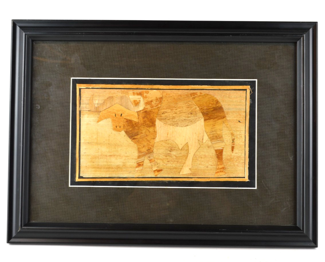 Wood Art Bull Original Artist Animal 15\