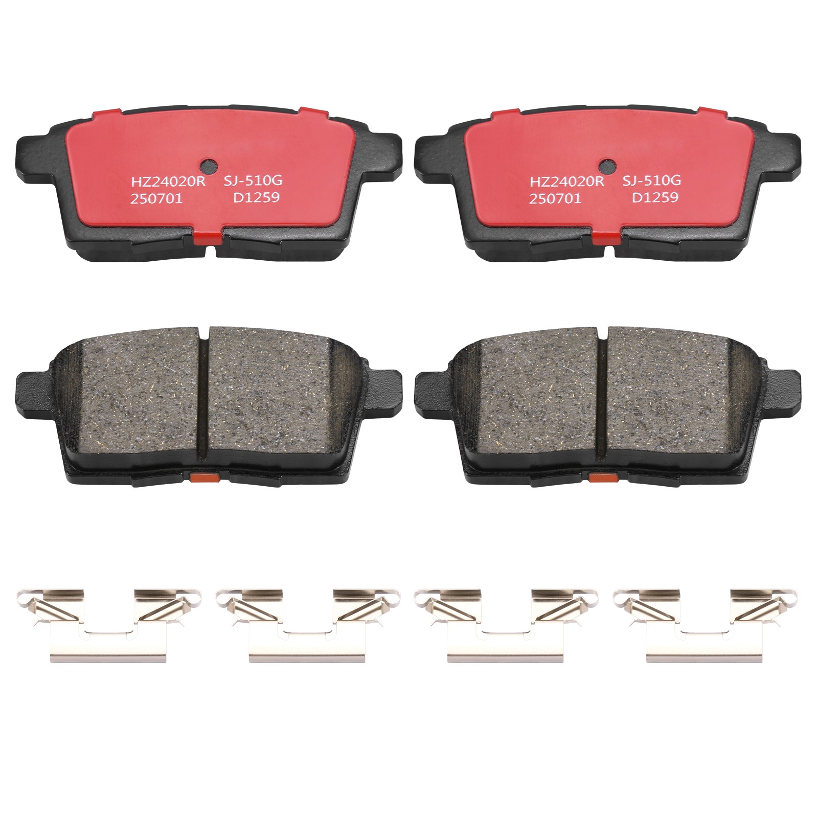 Premium Ceramic Rear Brake Pad Set w/Hardware For 2007-2015 Mazda CX-7 CX-9