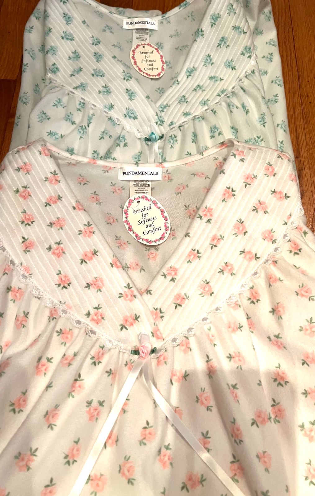 2 VINTAGE SEARS SOFT COZY NWT LONG NIGHTGOWNS FLORAL COTTAGECORE NEW SZ LARGE 2 VINTAGE SEARS SOFT COZY NWT LONG NIGHTGOWNS FLORAL COTTAGECORE NEW SZ LARGE