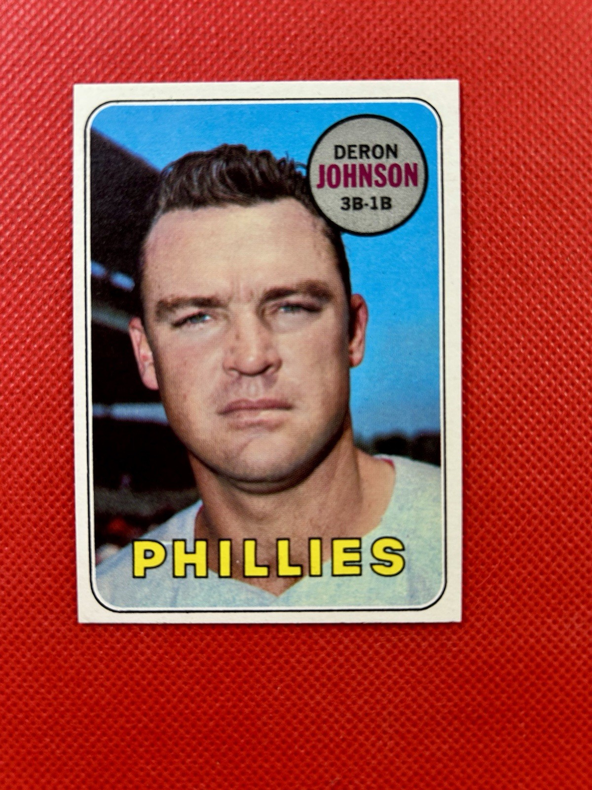 1969 Topps #297 Deron Johnson Philadelphia Phillies high-end NM-MT B69#297A1 1969 Topps #297 Deron Johnson Philadelphia Phillies high-end NM-MT B69#297A1