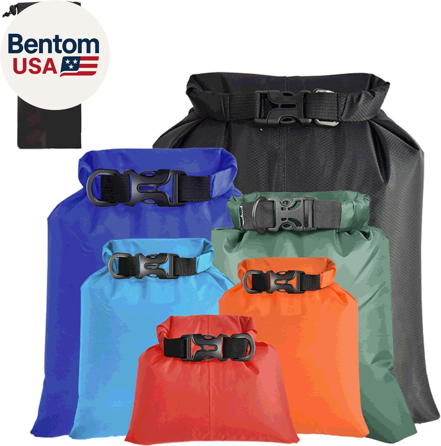 6PCS Dry Bags Waterproof, Lightweight Dry Bags for Kayaking Waterproof,Outdoor W 6PCS Dry Bags Waterproof, Lightweight Dry Bags for Kayaking Waterproof,Outdoor W