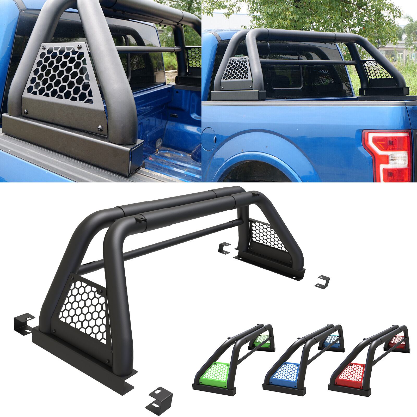 For 1994-2004 Chevrolet S-10/GMC Sonoma Truck Bed Chase Rack Roll Bar Adjustable