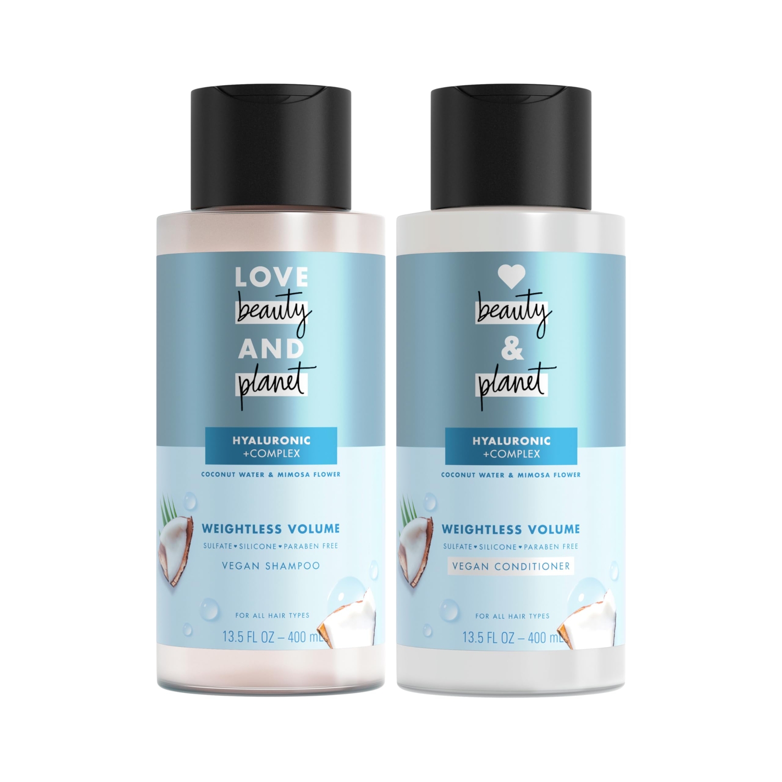 Love Beauty and Planet Coconut Water Mimosa Flower Shampoo Conditioner Duo 2 ...