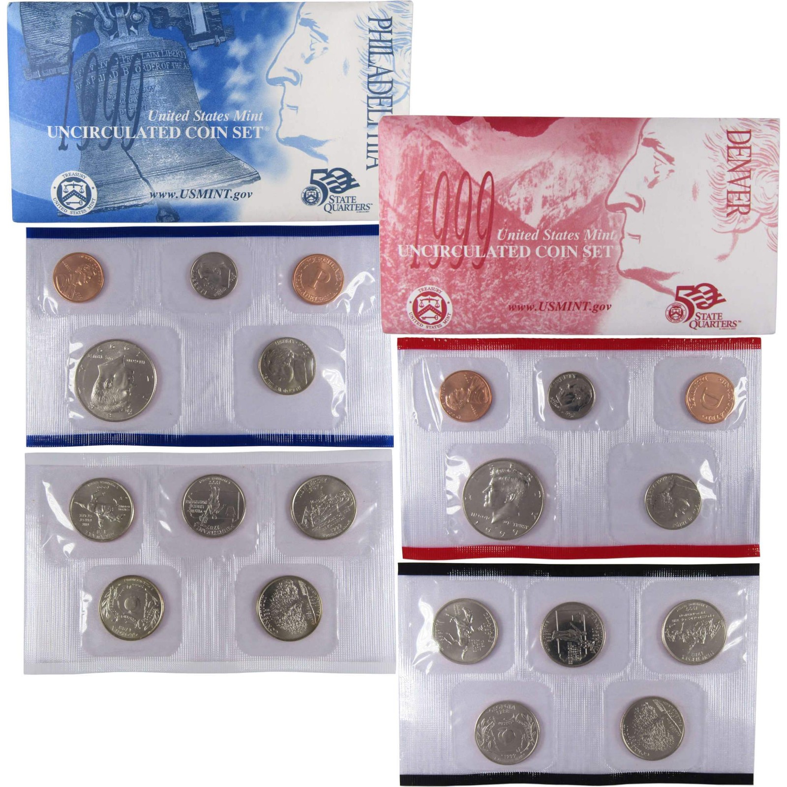 1999 Uncirculated Coin Set U.S Mint Original Government Packaging OGP 1999 Uncirculated Coin Set U.S Mint Original Government Packaging OGP