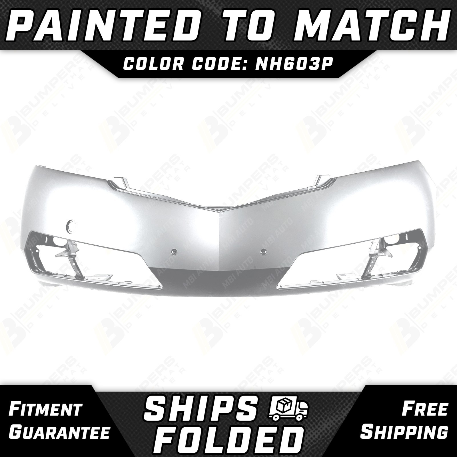 NEW Painted *NH603P White* Front Bumper Cover Replacement for 2009-2011 Acura TL