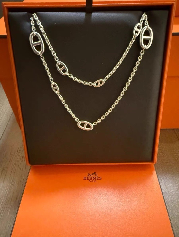 BNIB HERMES Farandole Long Necklace 120 Sterling Silver