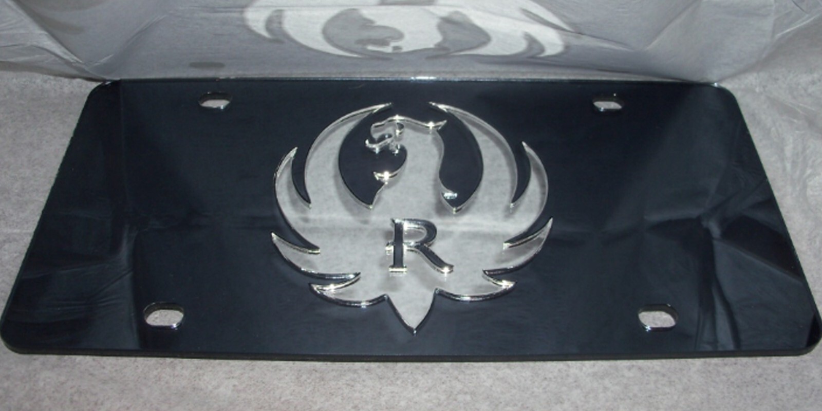 Ruger Inspired Acrylic Mirror License Plate Made in USA