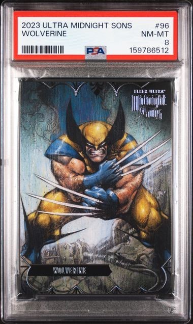 2023 FLEER ULTRA MIDNIGHT SONS WOLVERINE #96 PSA 8