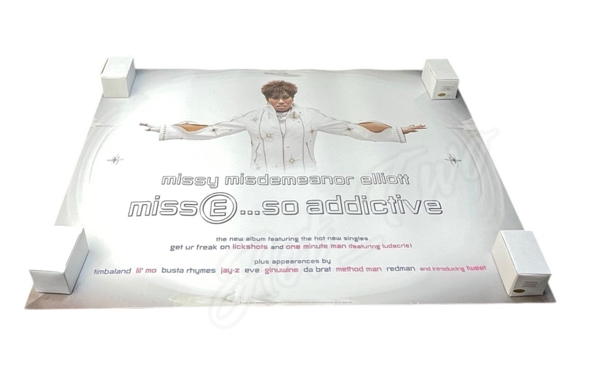 Vintage 2001 Missy Elliott Miss E So Addictive 24”x18” Original Promo Poster USA