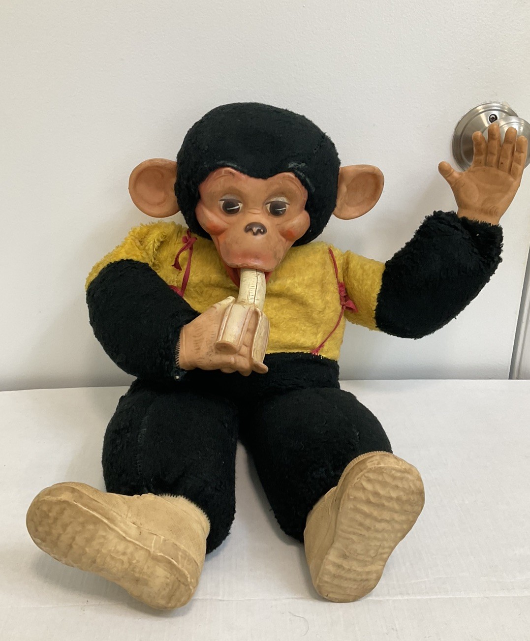 VTG Mr Bim Zippy Howdy Doody Commonwealth Rubber Face Plush Monkey w/ Banana