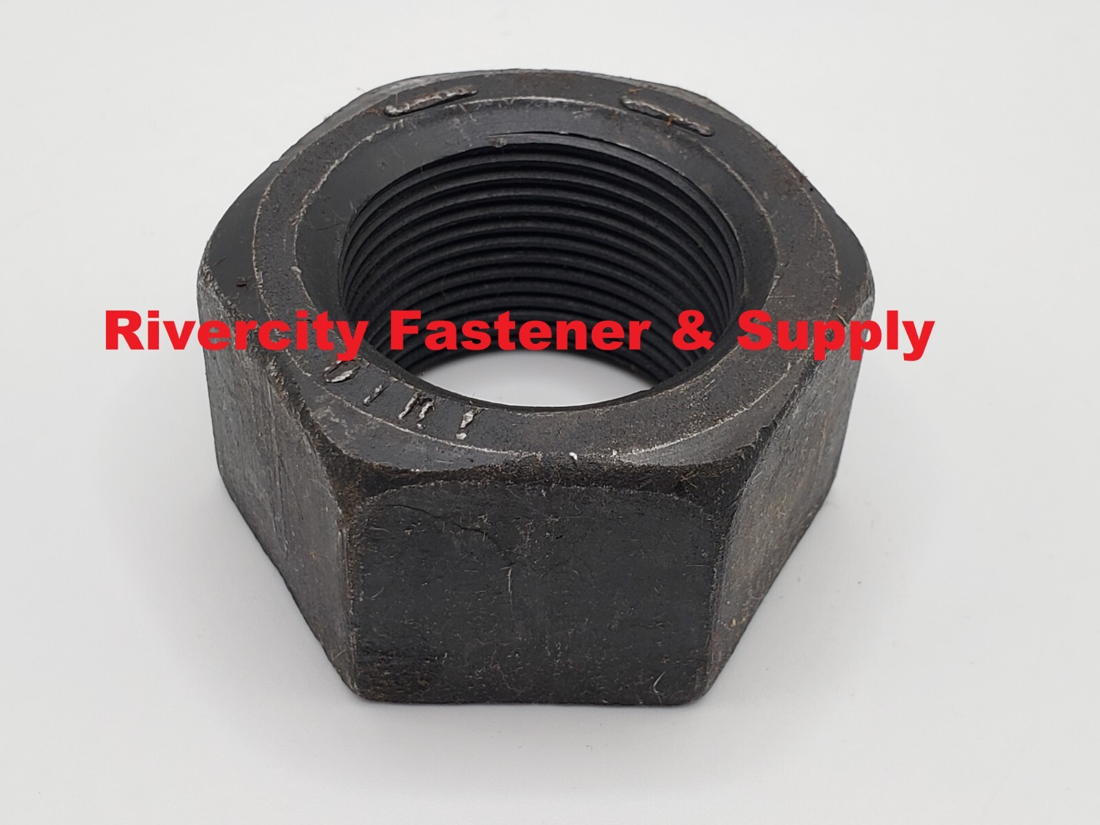 (1) 1-1/2-12 Grade 8 Nut Fine Thread Plain Black Finish nut 1.5x12 Nut 1-1/2x12