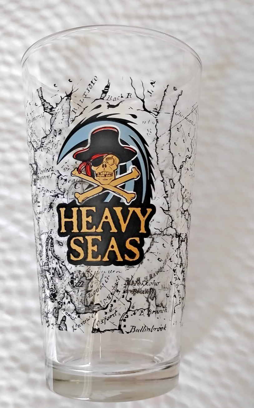Heavy Seas Beer Pint Glass Treasure Map