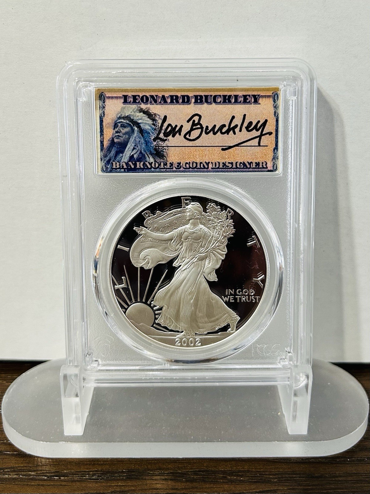 2002-W PCGS PR69 DCAM American Silver Eagle Dollar Coin, 1oz. Fine Silver