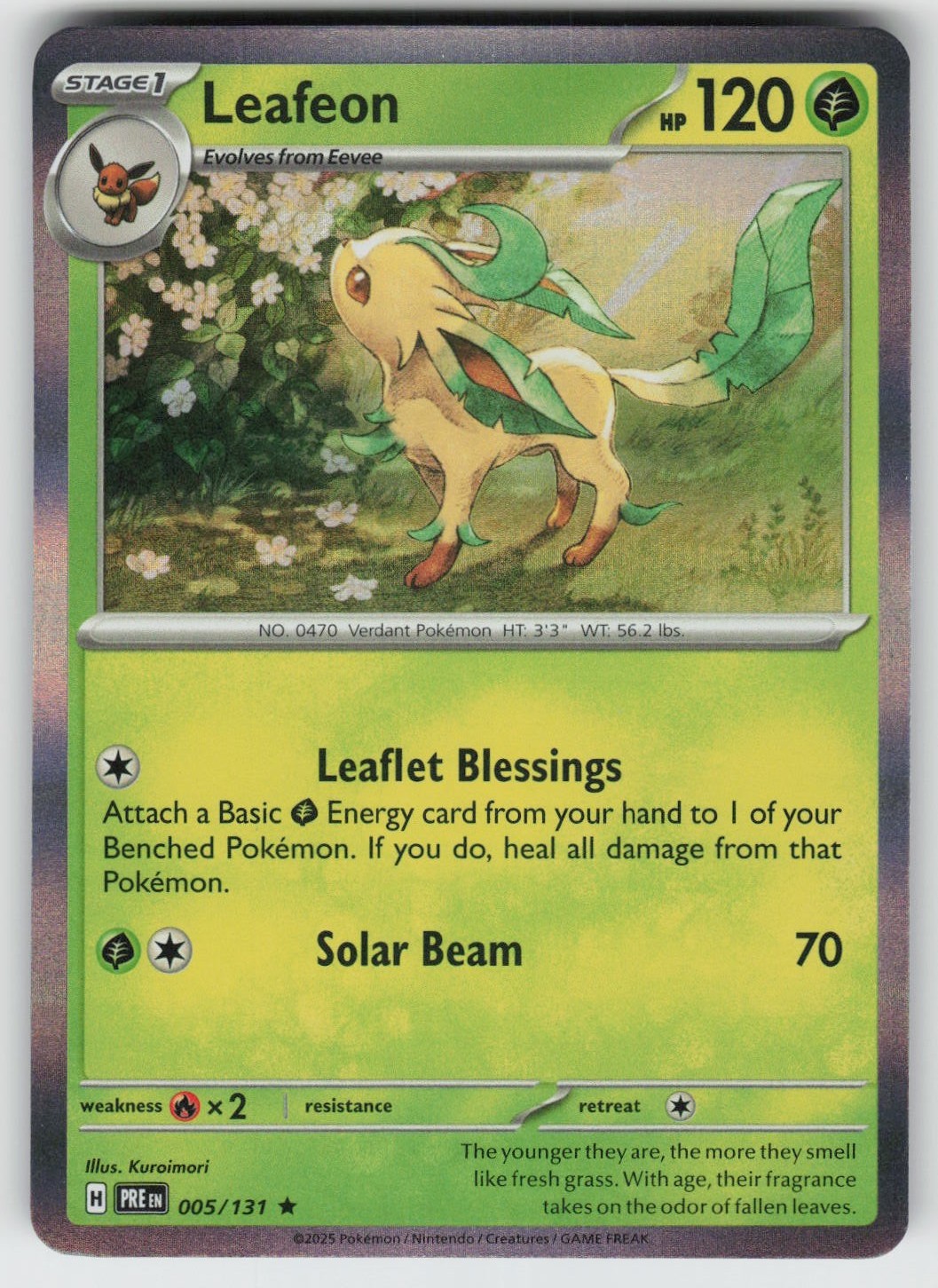 PO-02 Holo Leafeon 005/131 Rare SV: Prismatic Evolutions PO-02 Holo Leafeon 005/131 Rare SV: Prismatic Evolutions