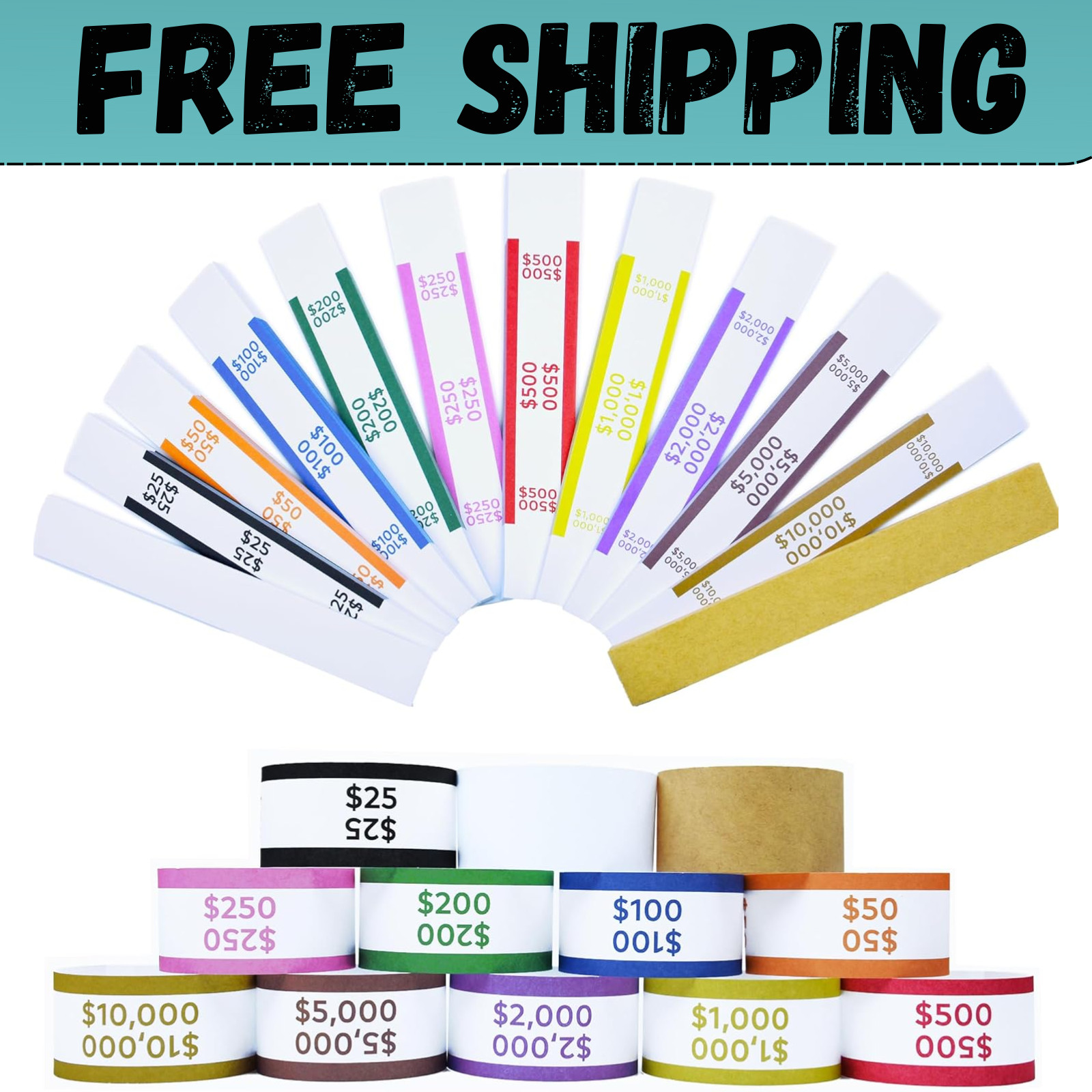 600Pcs Money Bands for Cash - Self-Adhesive Money Wrappers for Bills, Currency S 600Pcs Money Bands for Cash - Self-Adhesive Money Wrappers for Bills, Currency S