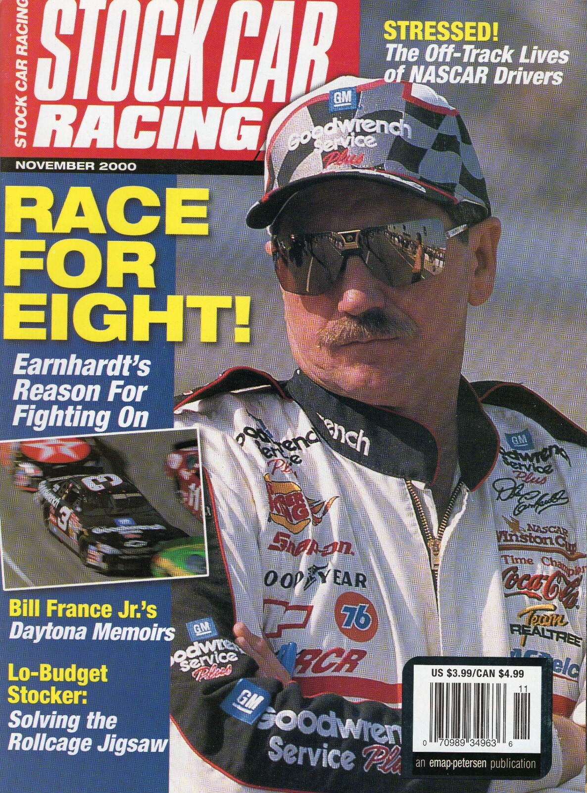 Stock Car Racing Magazine November 2000 -- Dale Earnhardt, Joe Nemechek *