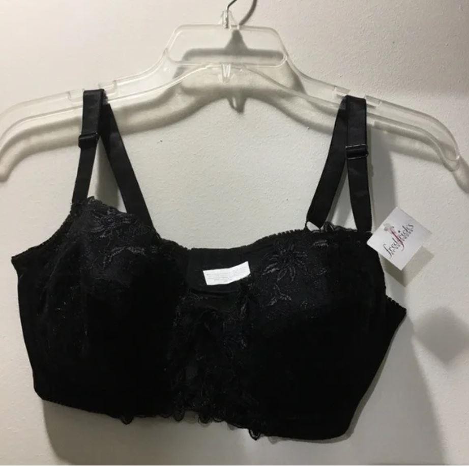 New Frederick\'s of Hollywood Elegant Black Lace Bra 40C NWT