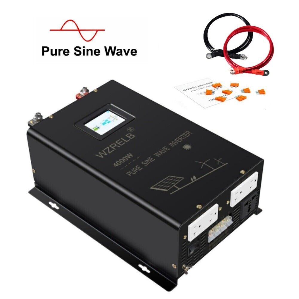 4000W Pure Sine Wave Inverter 48V to 120V 240V Split Phase Solar Home System Off