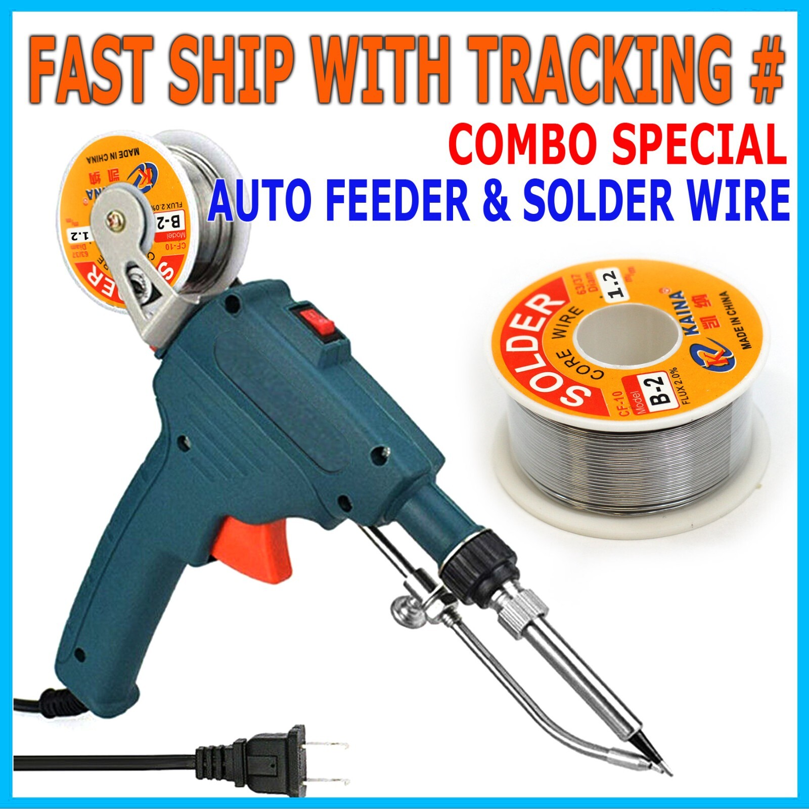 60W/80W Solder Gun Kit Auto Soldering Feed Hand-Held Welding Iron Power Tool Kit