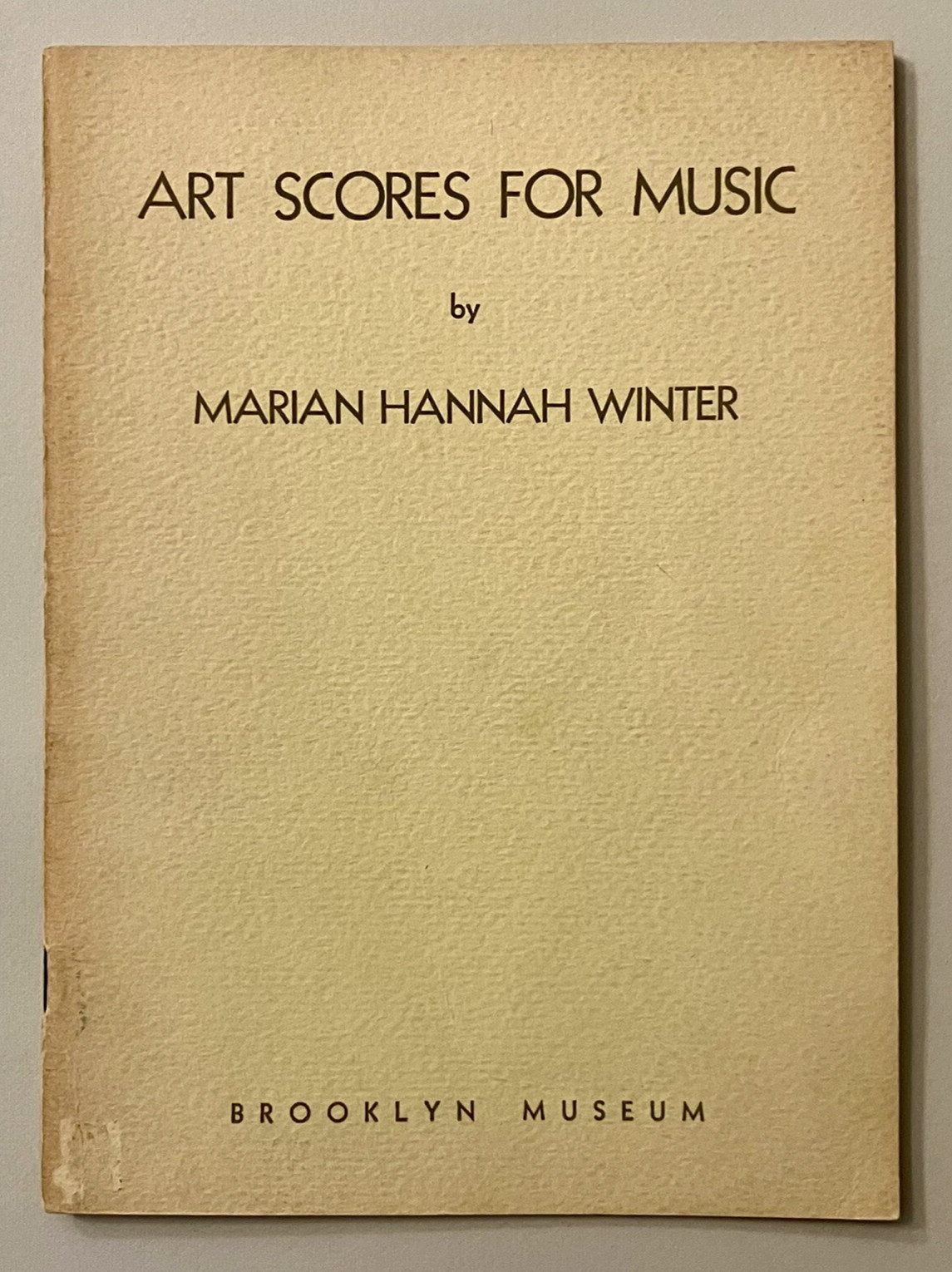 Rare 1939 WPA Federal Music Project, Marian Hannah Winter, ART SCORES FOR MUSIC