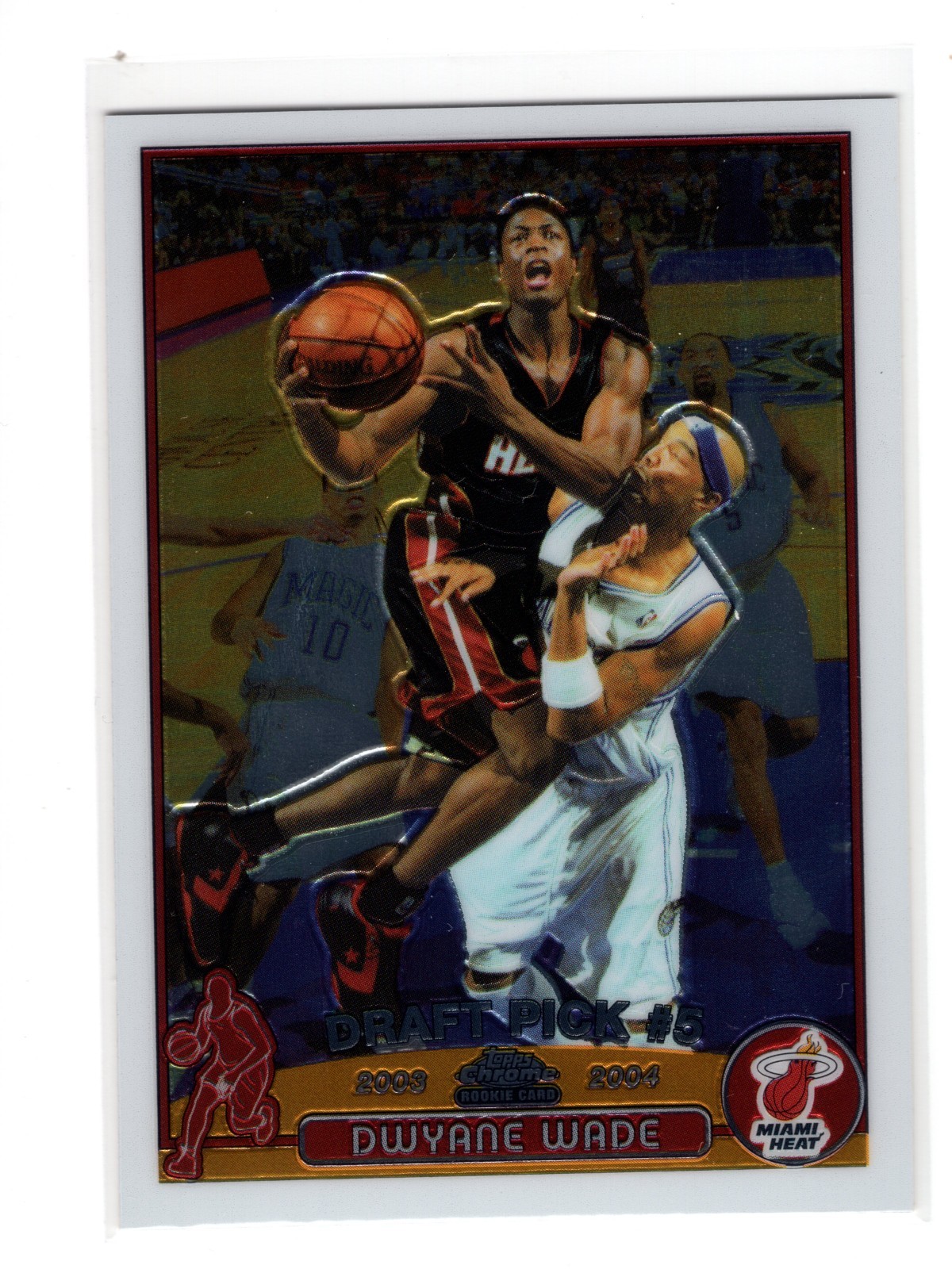 2003-04 Topps Chrome Dwyane Wade #115 Draft Pick 5 RC Rookie 2003-04 Topps Chrome Dwyane Wade #115 Draft Pick 5 RC Rookie