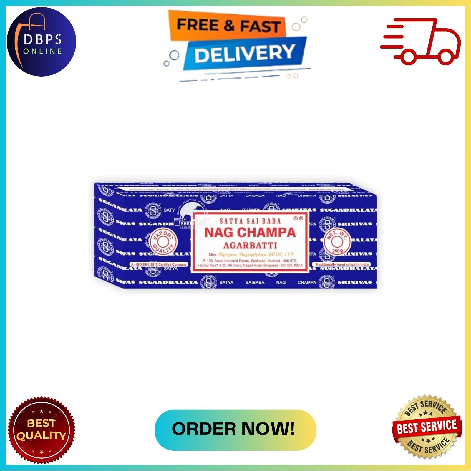 Satya Sia Baba Nag Champa Incense Sticks 250 Gram Box 