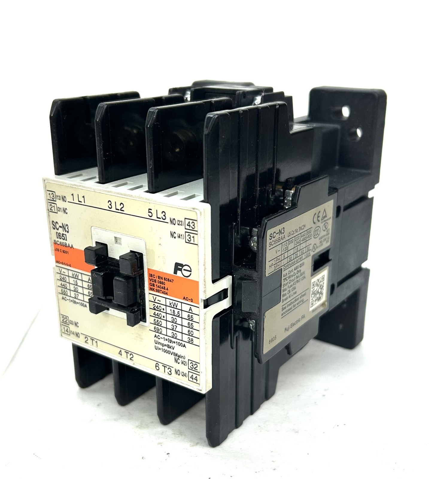Fuji Electric SC-N3 SC65BAA Contactor 100-110V Coil Voltage