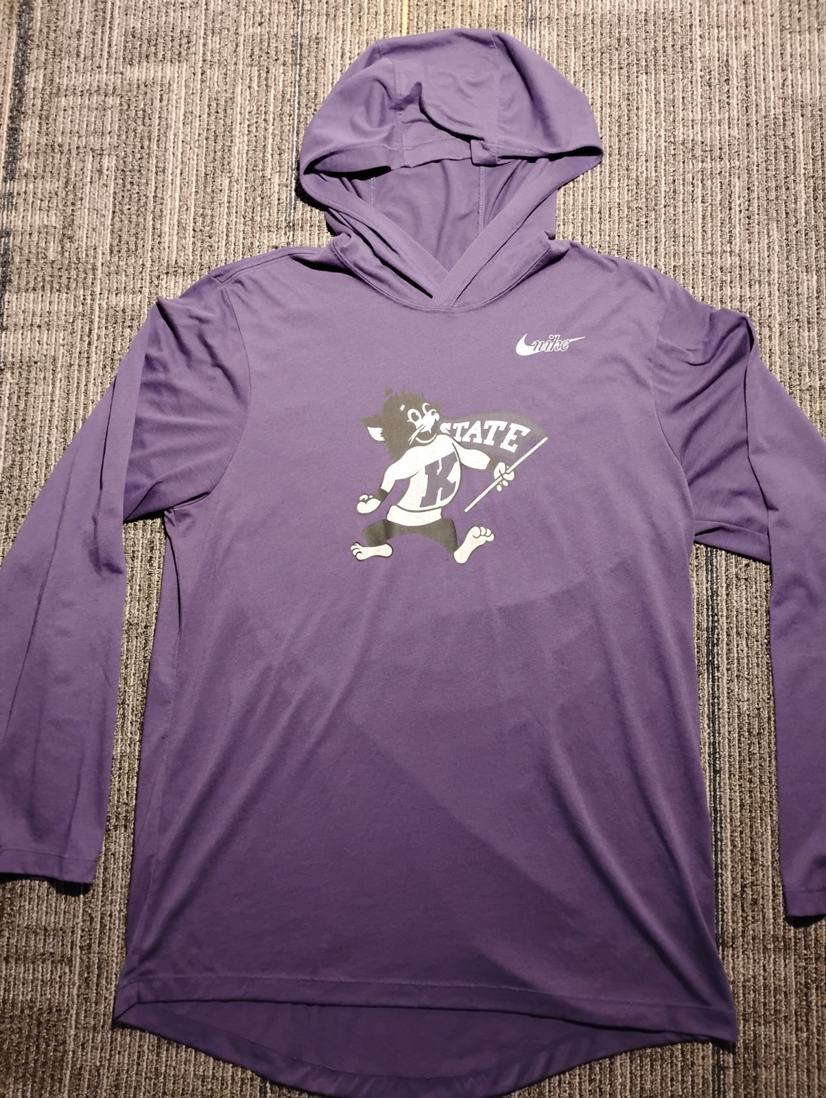 Nike Kansas State K-State Wildcats Dri-Fit Lightweight Hoodie Men\'s Medium 