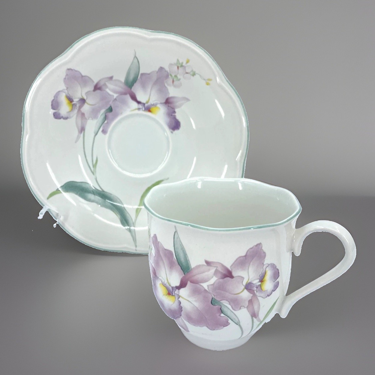MIKASA Rondo Waikiki Cup & Saucer EJ910 Japan Vintage Rare