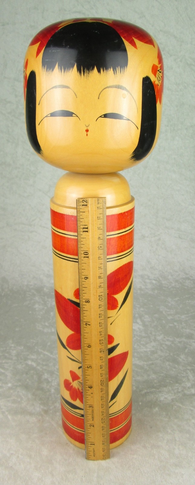 18 inch Katsuko Kaganuma Large Kokeshi Doll Signed 加賀沼勝子 作 Vintage Japanese