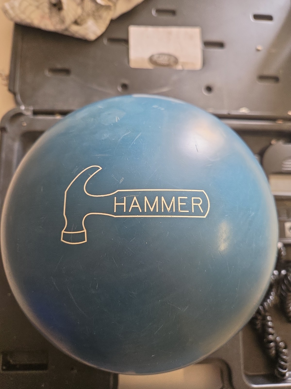 Vintage Faball Blue Hammer Bowling Ball 16lbs 