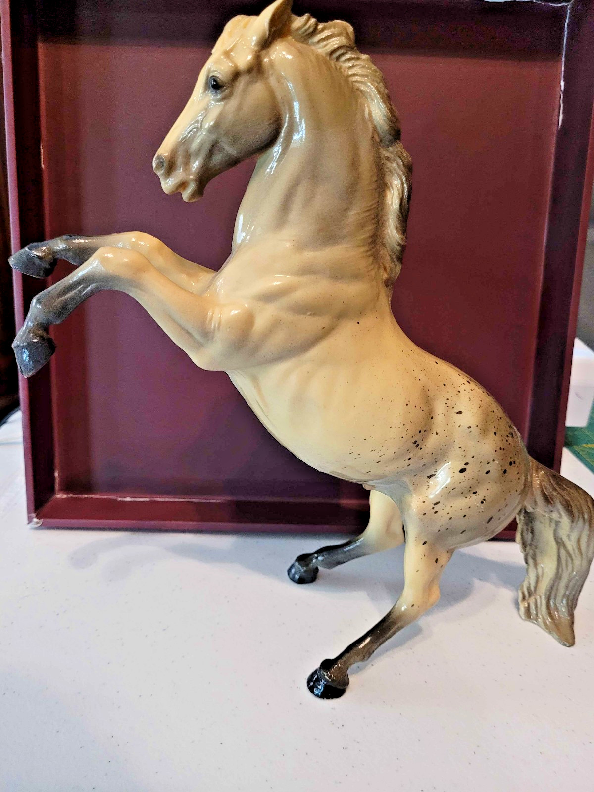 Breyer King Fighting Stallion, Model #32 Vintage 1961-1967 Glossy Gray Appaloosa