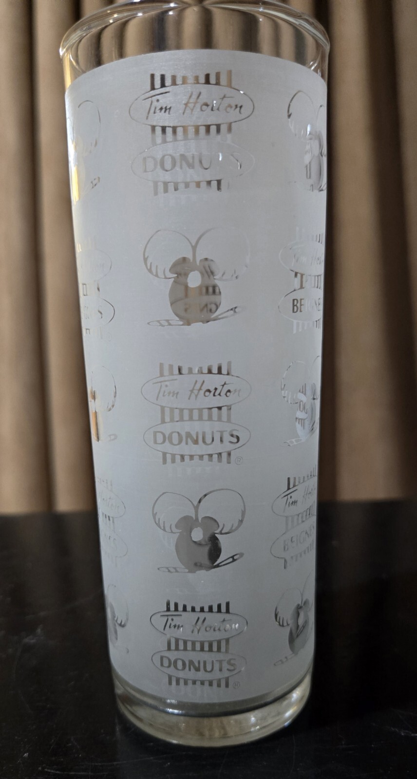 Vintage Tim Hortons Frosted Timbits Tall Glass Vintage Tim Hortons Frosted Timbits Tall Glass