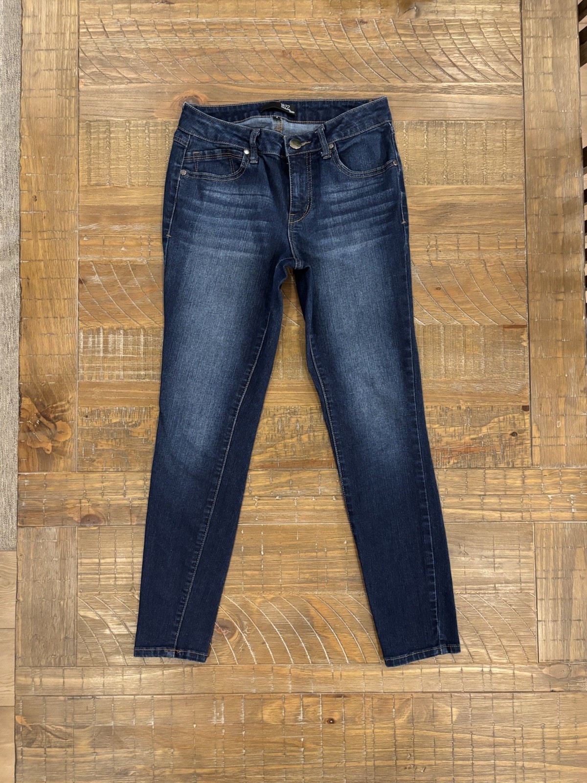 1822 Denim Women’s Skinny Ankle Jeans Blue Dark Wash Stretch 5-Pocket Size 4 1822 Denim Women’s Skinny Ankle Jeans Blue Dark Wash Stretch 5-Pocket Size 4