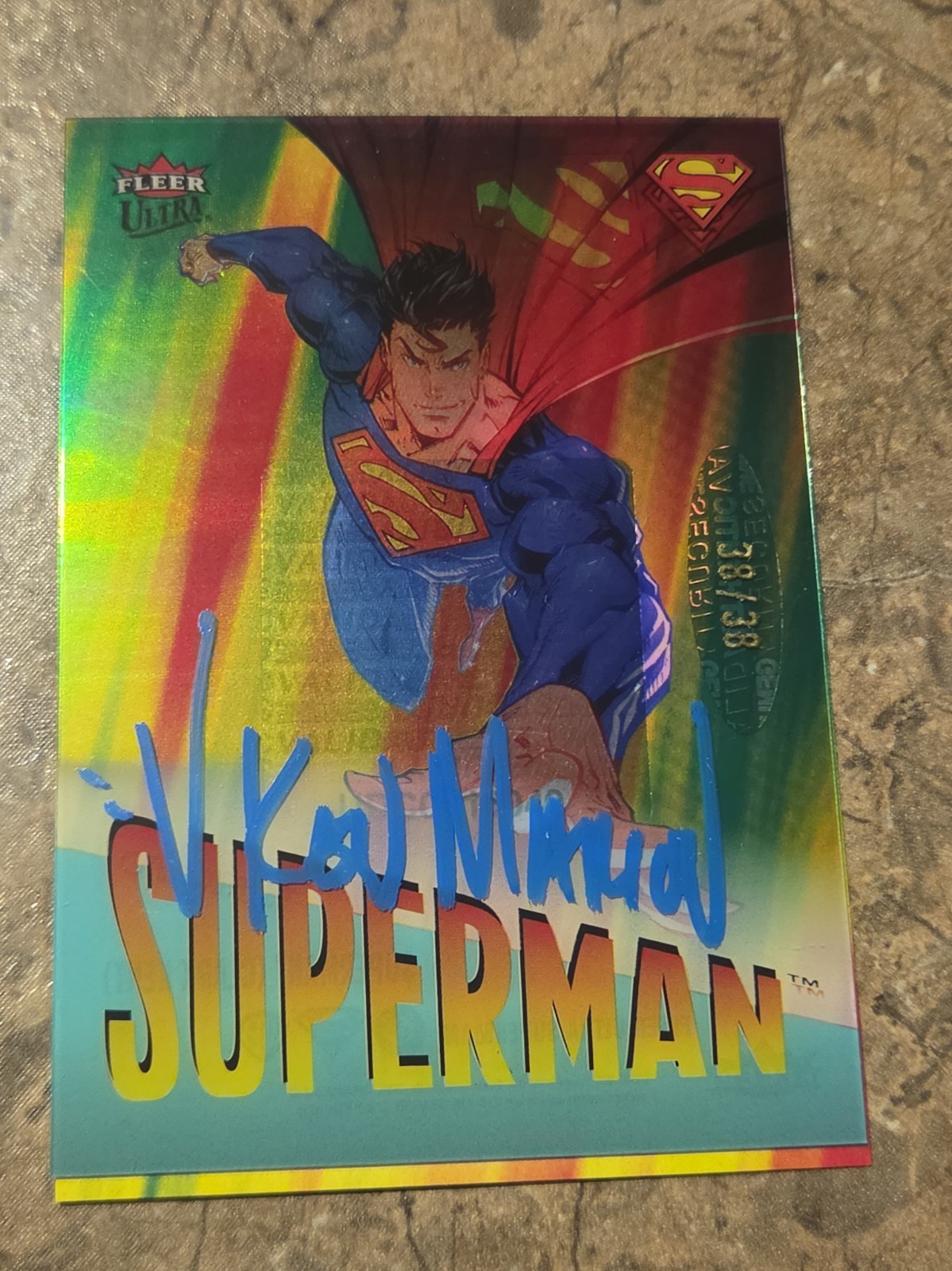 2025 Fleer Ultra Superman Retro Auto Superman - V Ken Marion 38/38 2025 Fleer Ultra Superman Retro Auto Superman - V Ken Marion 38/38