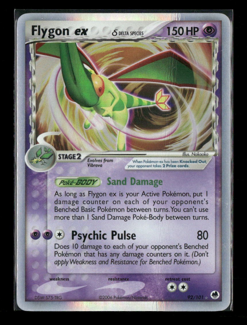 Flygon ex (Delta Species) 92/101 Ultra Rare EX Dragon Frontiers EN Damaged