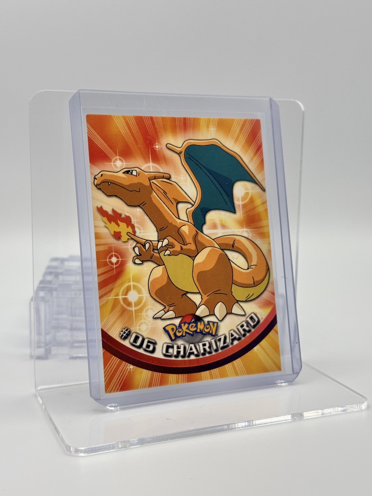 Pokemon Topps Charizard #06 TV Animated Edition 1998 Blue Label Vintage Pokemon Topps Charizard #06 TV Animated Edition 1998 Blue Label Vintage