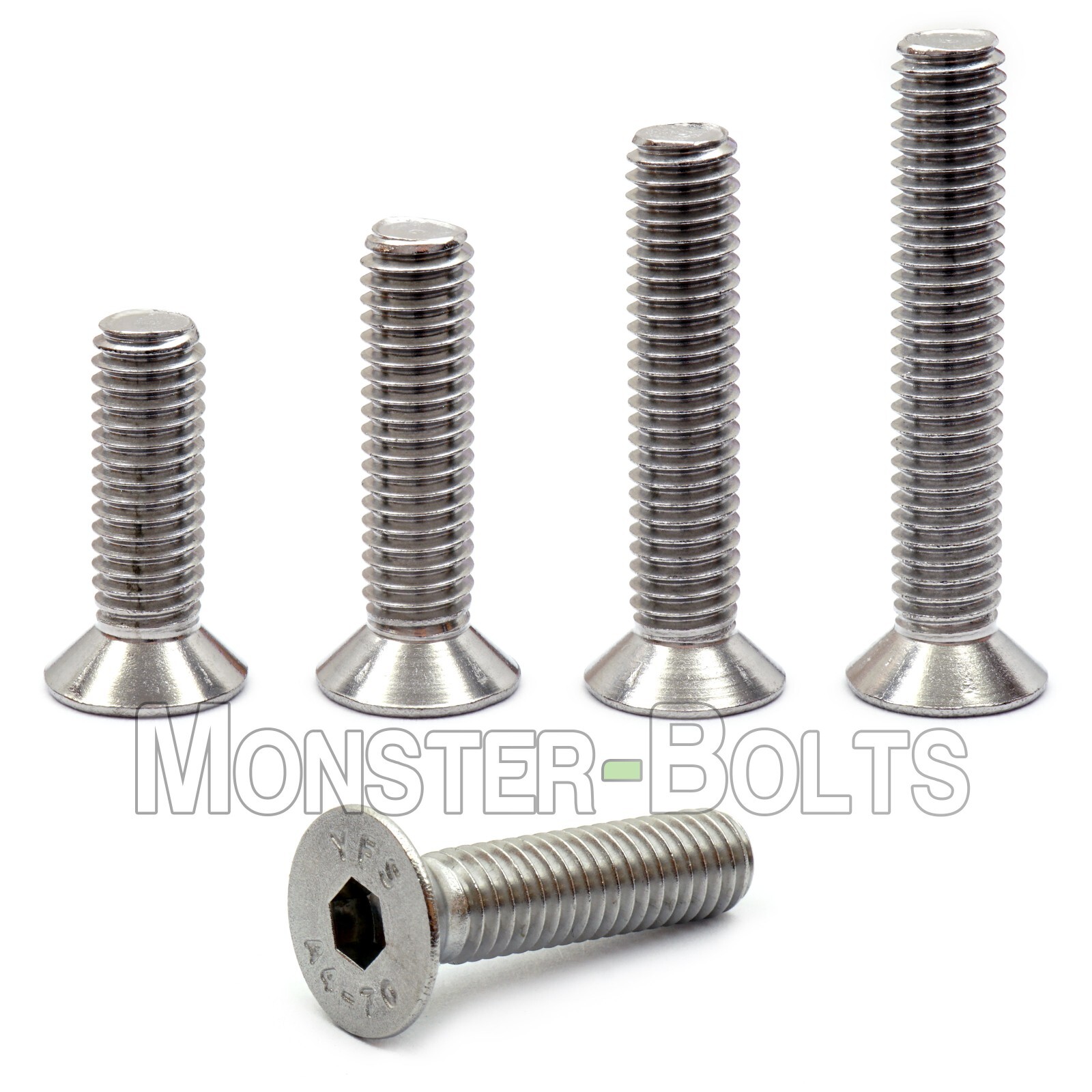 M6 Flat Socket Cap Screws, Marine Grade 316 / A4 Stainless Steel Metric DIN 7991
