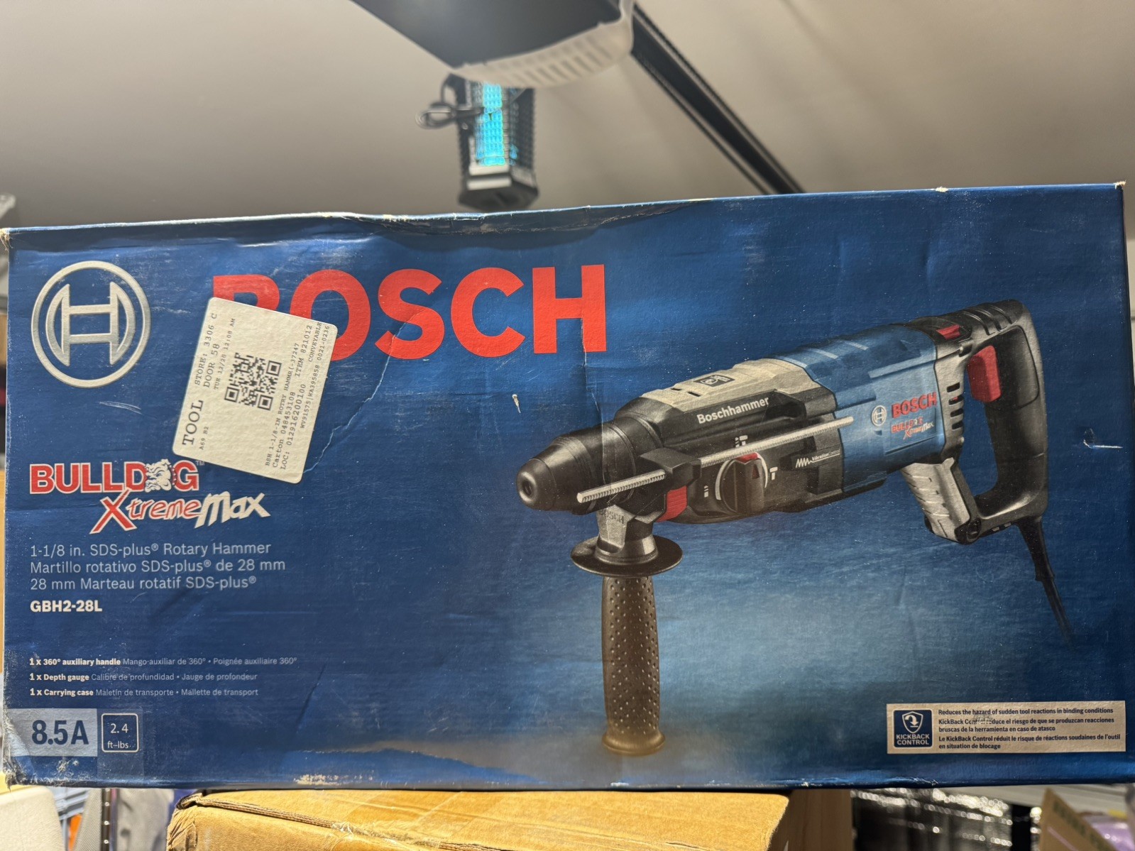 NEW Bosch GBH2-28L Bulldog Xtreme Max 1-1/8-Inch SDS-Plus Rotary Hammer