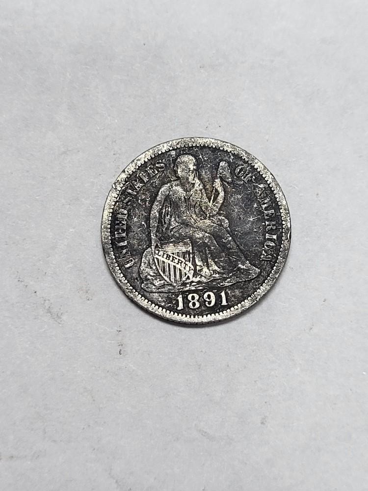 1891 O Seated Silver Dime CHEAP 1891 O Seated Silver Dime CHEAP