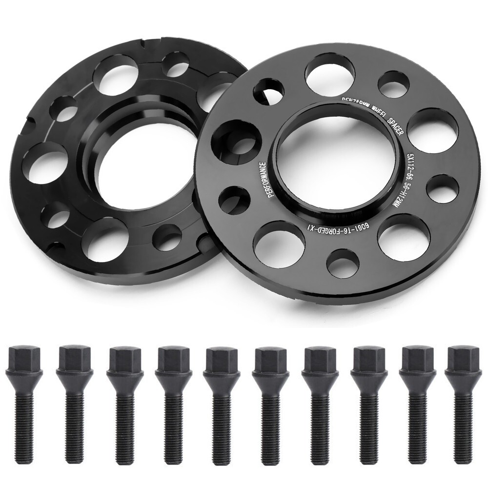 2PC 12.7mm 5x112 Wheel Spacer 66.6cb Hubcentric M12-1.5 for Benz A/C/E Class CLC