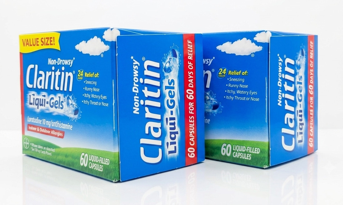 Claritin Liqui-Gels Non-Drowsy Allergy Relief 60 Capsule - EXP 10/2027 or better Claritin Liqui-Gels Non-Drowsy Allergy Relief 60 Capsule - EXP 10/2027 or better