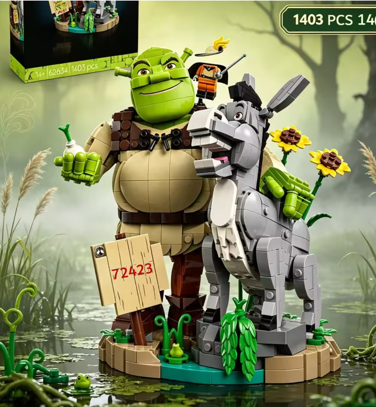 Lego New Shrek anime: Shrek, Donkey & Puss in Boots - No Shipping Cost Lego New Shrek anime: Shrek, Donkey & Puss in Boots - No Shipping Cost