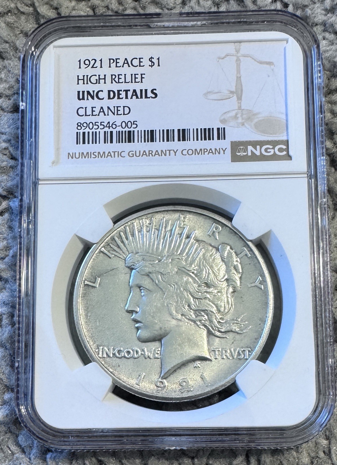 1921 Peace Dollar High Relief UNC details 1921 Peace Dollar High Relief UNC details