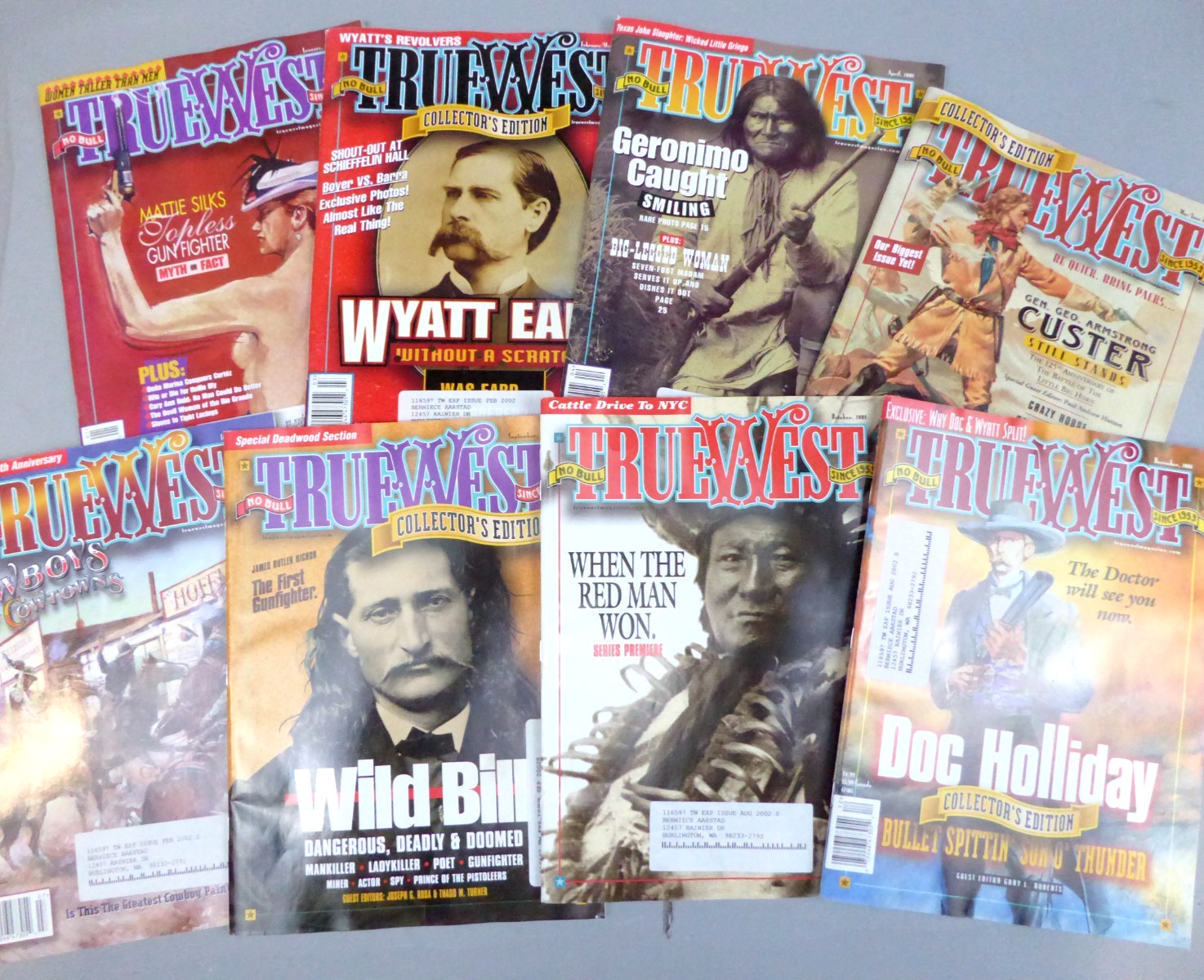 True West Magazine 2001  Wyatt Lawmen Jan-july Sept Oct Dec Cowboy Nevada Gold