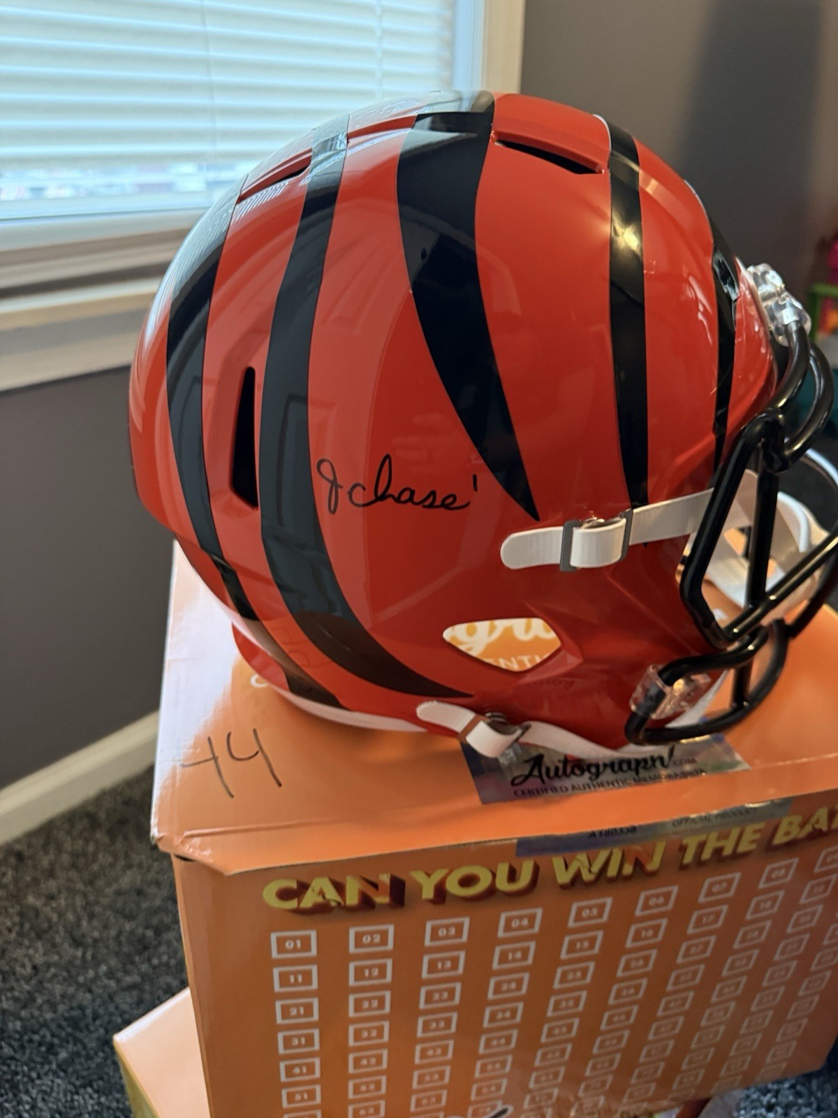 Cincinnati Bengals Jamar Chase Signed Football Helmet NFL Authentic Replica