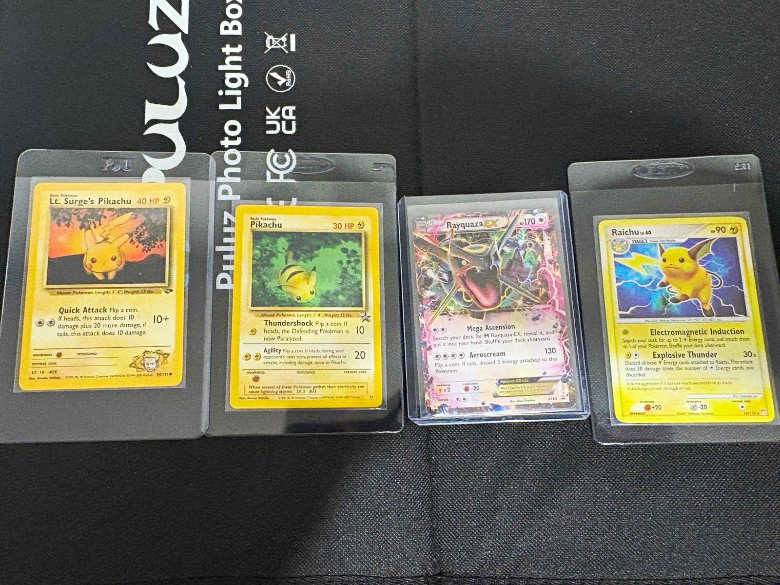 Lt. Surge\'s Pikachu, Raichu Holo, Pikachu XY69 Promo Lot 4 EN Lt. Surge\'s Pikachu, Raichu Holo, Pikachu XY69 Promo Lot 4 EN