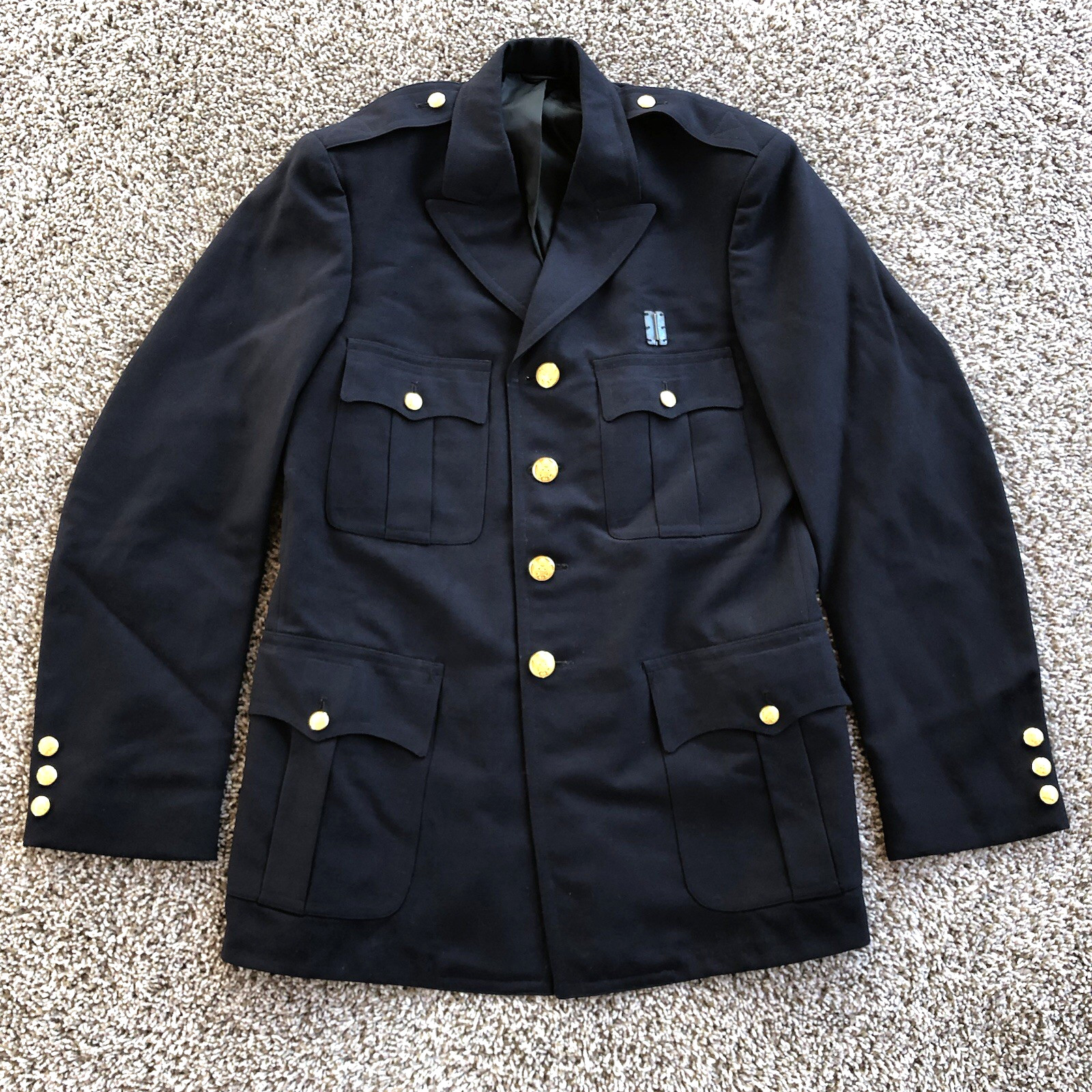 Vintage 60s L. Riznik & Son Uniforms US Army Service Coat ASU Single Breasted