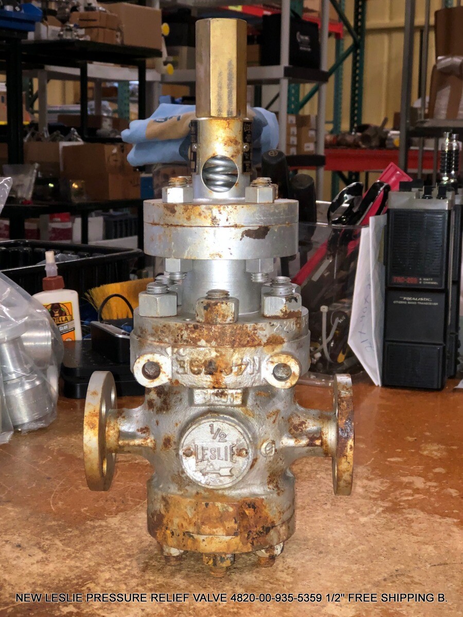NEW LESLIE PRESSURE RELIEF VALVE 4820-00-935-5359 1/2\