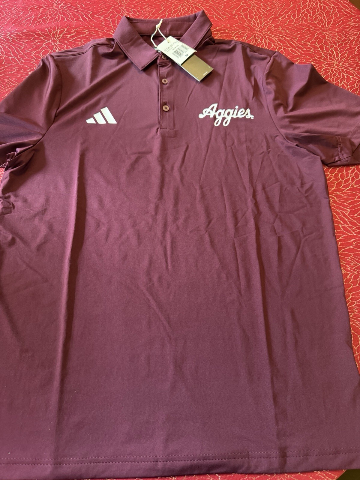 Adidas Maroon Texas A&M Aggies Ultimate 365 Solid Polo - Size M NEW Adidas Maroon Texas A&M Aggies Ultimate 365 Solid Polo - Size M NEW